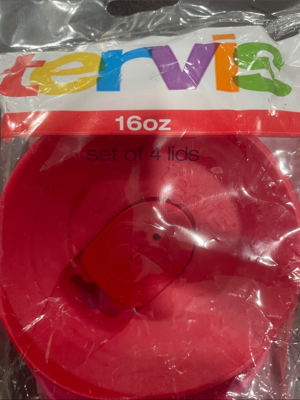 tervis Red and Blue orange and pink 16oz Replacement Lids - Set of 4 - Picture 2 of 5